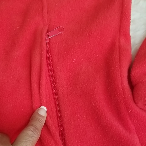 Columbia Red Fleece Sport Zippered Jacket. S - Picture 12 of 14